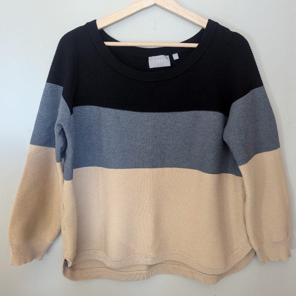 Cyrus Colour Block Knit Sweater